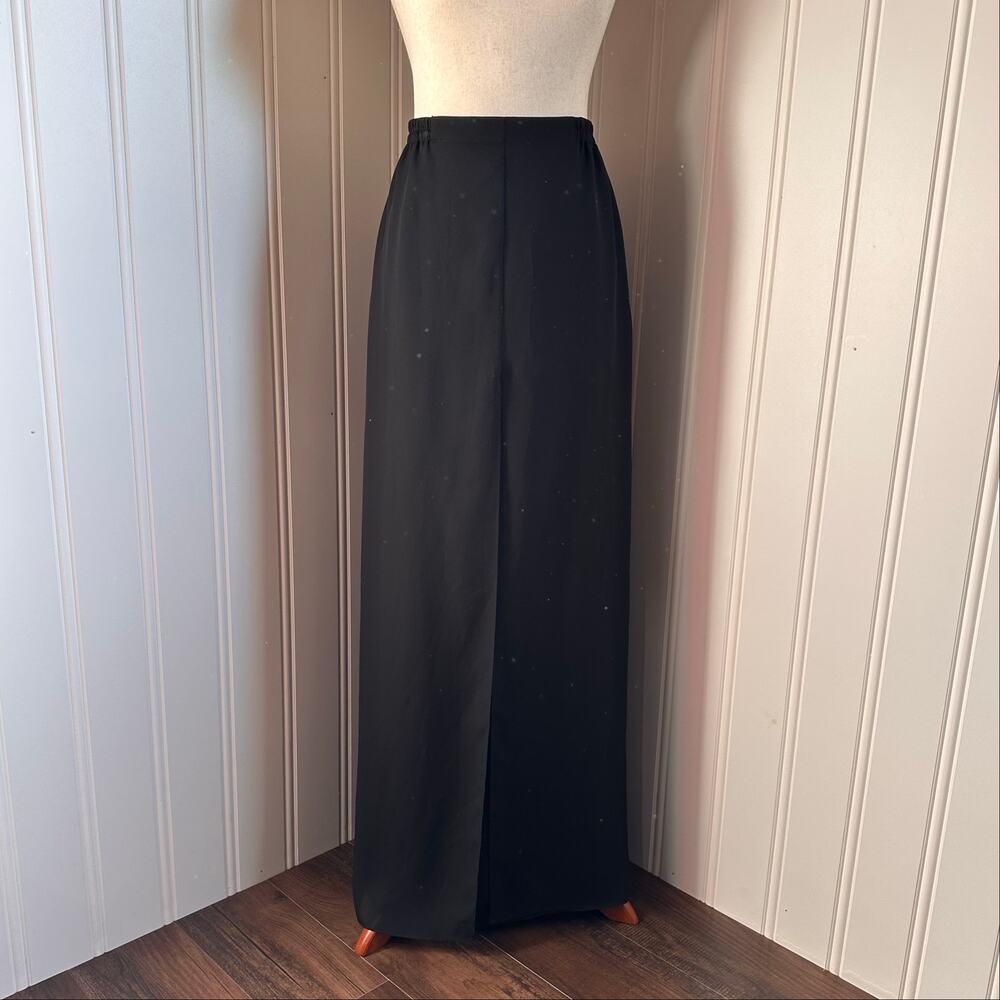 Vintage 90s/Y2K Black Maxi Skirt 4